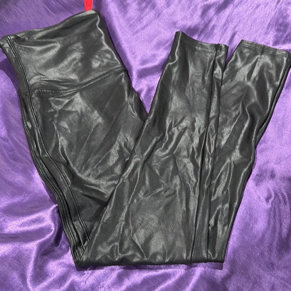 SPANX size large petite faux leather legging. Perfect condition. Black. - Picture 5 of 5